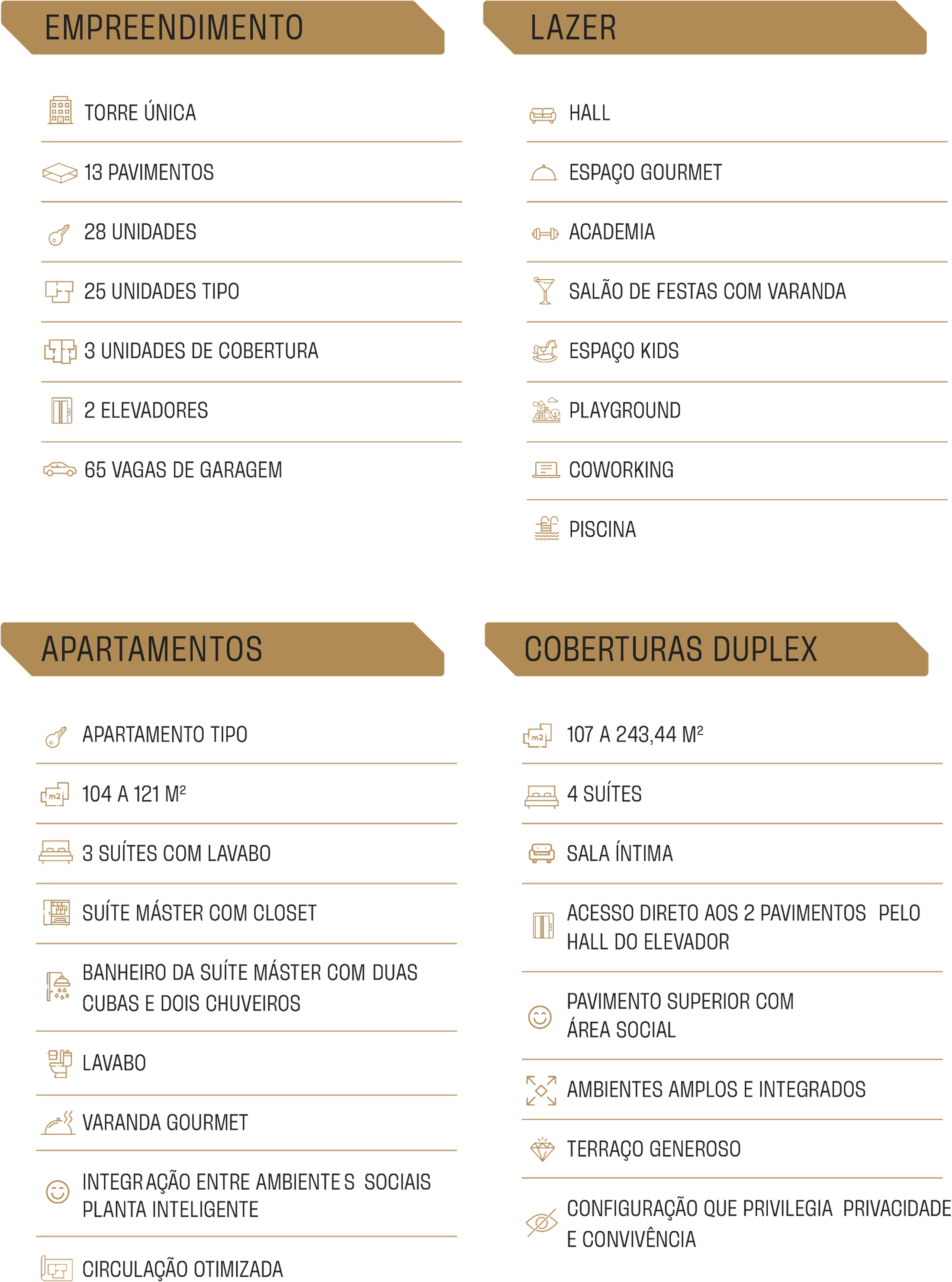 Ficha técnica do Epic Residence — empreendimento, lazer, apartamentos e coberturas duplex